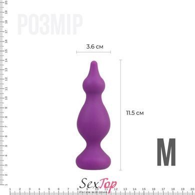Анальна пробка Adrien Lastic Amuse Medium Purple (M) з двома переходами, макс. діаметр 3,6 см AD20273 фото