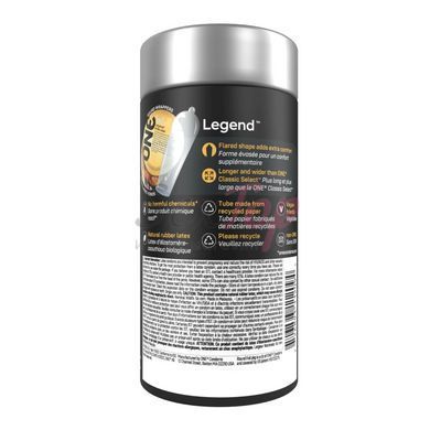Презервативи ONE Legend Extra Large 12 шт, подарункова упаковка тюб - фото товару 3
