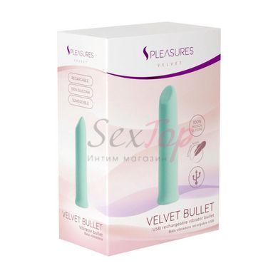Вибропуля S Pleasures Velvet Bullet Candy Turquoise &mdash;  фото товара 3