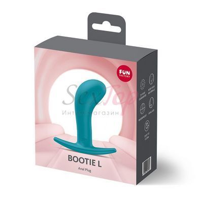 Анальна пробка Fun Factory BOOTIE L Aquamarine, діаметр 3,8 см, тонкий обмежувач - фото товару 7