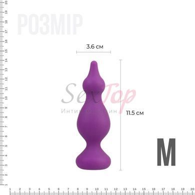 Анальная пробка Adrien Lastic Amuse Medium Purple (M) с двумя переходами, макс. диаметр 3,6 см &mdash;  фото товара 2