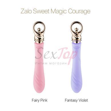Вибратор для точки G с подогревом Zalo Sweet Magic - Courage Fantasy Violet &mdash;  фото товара 8