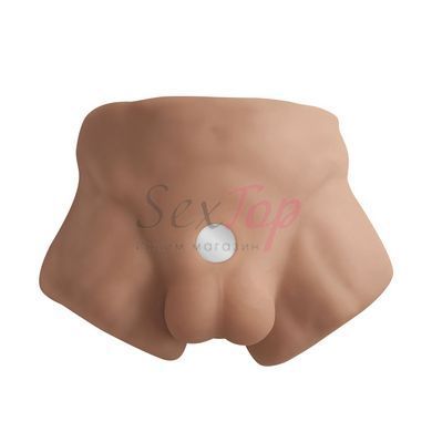 Полуторс с фаллоимитатором на присоске SilexD Apollo S Male Torso Caramel &mdash;  фото товара 2