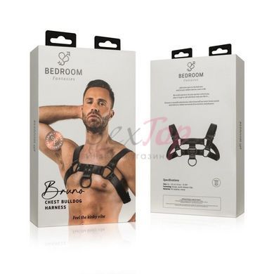 Портупея Bedroom Fantasies Bruno Chest Bulldog Harness - Black &mdash;  фото товара 6