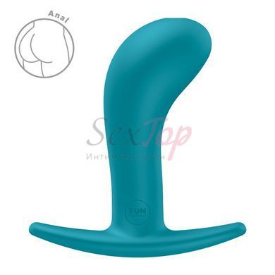 Анальна пробка Fun Factory BOOTIE L Aquamarine, діаметр 3,8 см, тонкий обмежувач - фото товару 2