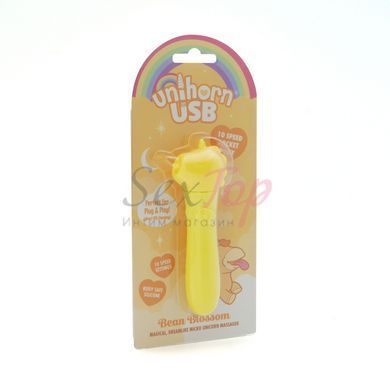Вібратор-єдиноріжка Unihorn USB Bullet - Bean Blossom, віброкуля, USB-зарядка - фото товару 4