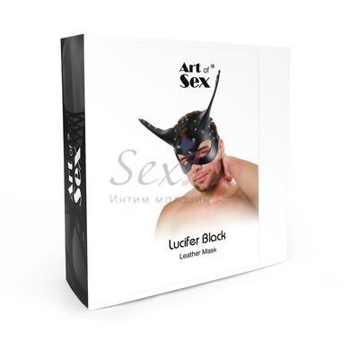 Шкіряна маска Art of Sex - Lucifer Black - фото товару 4