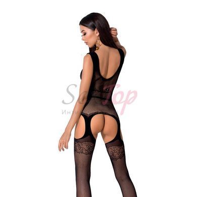 Сетчатый бодистокинг Passion BS062 One Size, Black, комбинезон, имитация чулок, открытый доступ &mdash;  фото товара 2