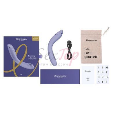 Вібратор для точки G з вакуумною стимуляцією Womanizer OG Lilac - фото товару 7