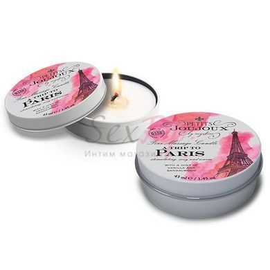 Масажна свічка Petits Joujoux - Paris - Vanilla and Sandalwood (43 мл) з афродизіаками - фото товару 2