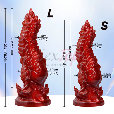 Фаллоимитатор монстра Monster Dildos Butt Plug, Красный - 8