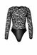 Боди Noir Handmade F296 Psyche bodysuit of lace and wetlook - M SX0214 фото 7