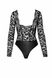 Боді Noir Handmade F296 Psyche bodysuit of lace and wetlook - M SX0214 фото 6