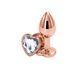 Анальна пробка NS Novelties Rear Assets - Rose Gold Heart - Small - Clear &mdash; фото 1 з 2