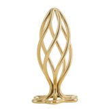 Анальна пробка LOCKINK SEVANDA Hollow Spiral Golden Metal Anal Plug - S size - SX0882