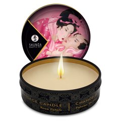Масажна свічка Shunga Mini Massage Candle – Rose Petals (30 мл) з афродизіаками SO2516 фото