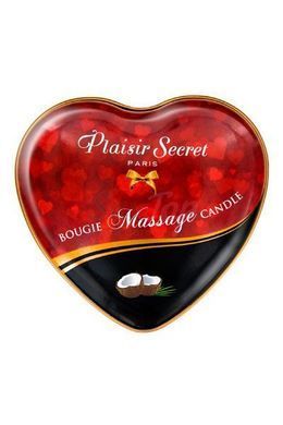 Массажная свеча сердечко Plaisirs Secrets Coconut (35 мл) &mdash;  фото товара 2