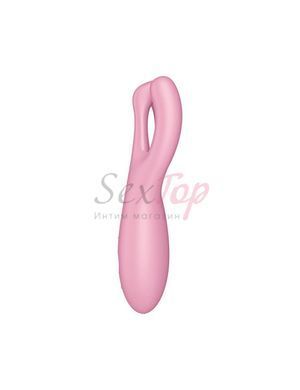 Клиторальный смарт вибратор Satisfyer Threesome 4 Pink с тремя пальчиками &mdash;  фото товара 3