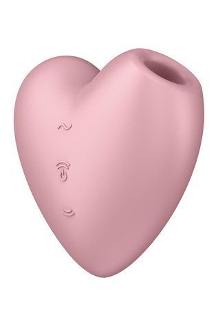Вакуумный стимулятор-сердечко с вибрацией Satisfyer Cutie Heart Light Red &mdash;  фото товара 1