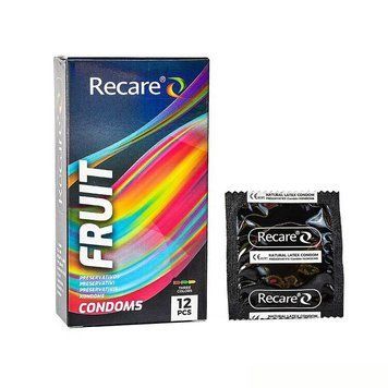 Презервативы Holographic Recare Fruit Flavour Condoms 12 шт, ароматы: мята, банан, клубника,  - 1