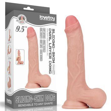 Фаллоимитатор реалистичный с присоской бежевый Lovetoy, Телесный - 1