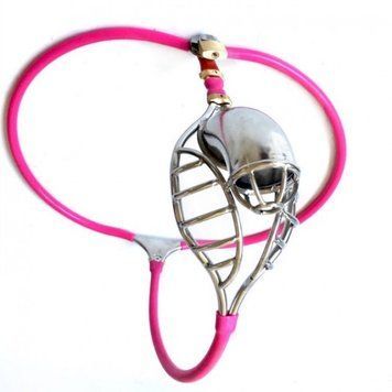 Пояс верности для мужчин Stainles Steel Adjustable Chastity Belt Device Pink &mdash;  фото товара 1