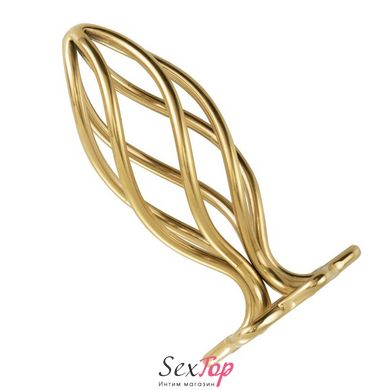 Анальна пробка LOCKINK SEVANDA Hollow Spiral Golden Metal Anal Plug - S size - SX0882