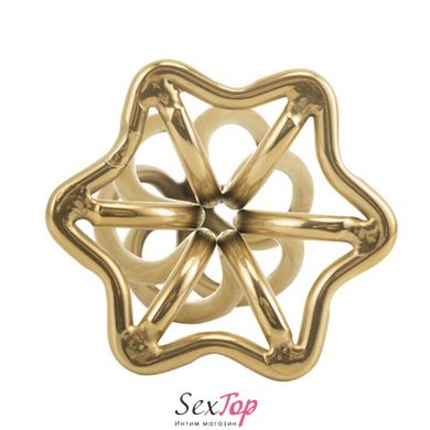 Анальная пробка LOCKINK SEVANDA Hollow Spiral Golden Metal Anal Plug - S size - SX0882