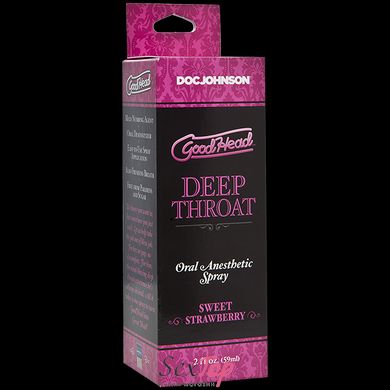Спрей для минета Doc Johnson GoodHead Deep Throat Spray – Sweet Strawberry (59 мл) (мятая упаковка) SO2801-R фото