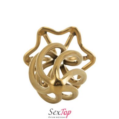 Анальная пробка LOCKINK SEVANDA Hollow Spiral Golden Metal Anal Plug - S size - SX0882