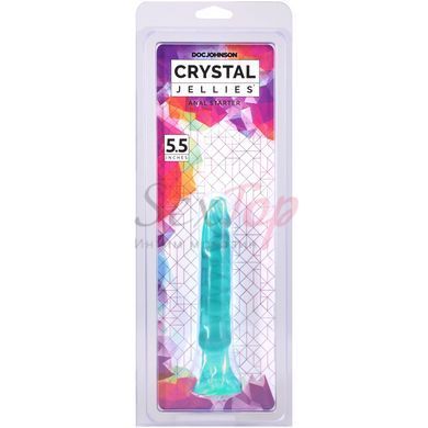 Дилдо Doc Johnson Crystal Jellies - Anal Starter - 5.5 Inches - Teal &mdash;  фото товара 2