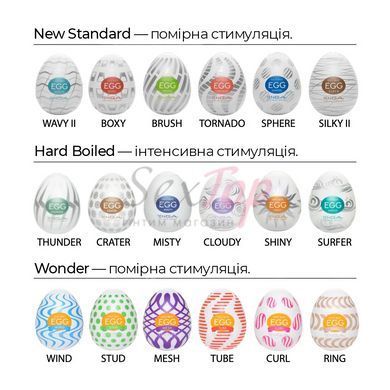Мастурбатор-яйце Tenga Egg Surfer (серфер) - фото товару 7