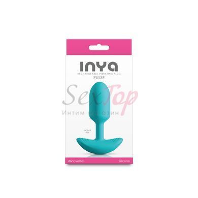 Анальная пробка с вибрацией NS Novelties INYA - Pulse - Teal &mdash;  фото товара 3