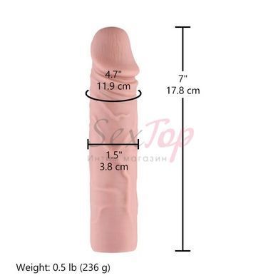 Силиконовый фаллоимитатор для секс-машин Hismith 7" Silicone Dildo, система KlicLok &mdash;  фото товара 4