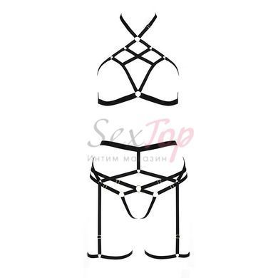 Комплект белья MORGAN SET OpenBra black S/M - Passion Exclusive: стрэпы: трусики, лиф, пояс &mdash;  фото товара 5