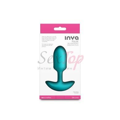 Анальная пробка с вибрацией NS Novelties INYA - Pulse - Teal &mdash;  фото товара 4