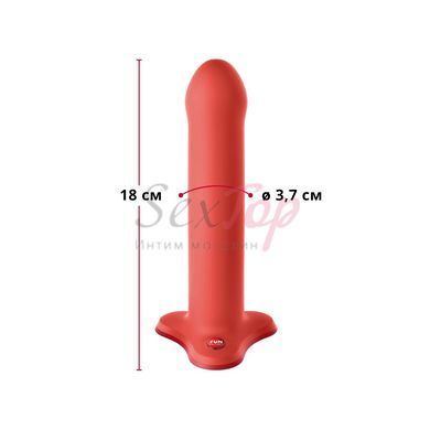 Фаллоимитатор Fun Factory MAGNUM, оранжевый, очень гибкий, длина 18,3 см, диаметр 3,7 см &mdash;  фото товара 2
