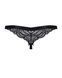 Кружевные танга с доступом Obsessive 828-THC-1 crotchless thong L/XL, черные &mdash; фото 6 из 8