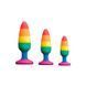 Силиконовая анальная пробка Wooomy Hiperloo Silicone Rainbow Plug S, диаметр 2,4 см, длина 9 см &mdash; фото 4 из 5