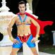 Мужской эротический костюм супермена "Готовый на всё Стив" One Size: плащ, портупея, шорты, манжеты SO2292 фото 3