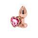 Анальная пробка NS Novelties Rear Assets - Rose Gold Heart - Small - Pink &mdash; фото 1 из 2