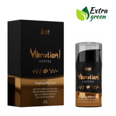 Рідкий вібратор Intt Vibration Coffee (15 мл) EXTRA GREEN, дуже смачний, діє до 30 хвилин SO5410 фото