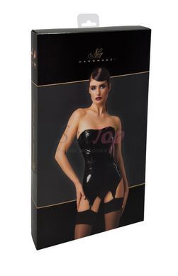 Корсет із підв'язками для панчіх Noir Handmade F381 Dominae Venom PVC corset-belt M - фото товару 8