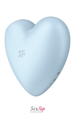 Вакуумний стимулятор-серце з вібрацією Satisfyer Cutie Heart Blue SO6287 фото