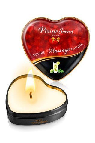 Массажная свеча-сердечко Plaisirs Secrets Mojito (35 мл) &mdash;  фото товара 1