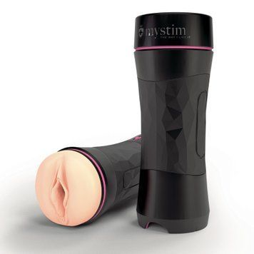 Мастурбатор-вагина Mystim O(h) PUSH ME Vagina, можно сжимать и регулировать вакуум, Телесный - 1
