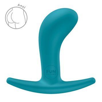 Анальна пробка Fun Factory BOOTIE S Aquamarine, діаметр 2,8 см, тонкий обмежувач,  - 1