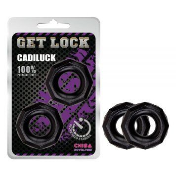 Эрекционные кольца для члена черного цвета Cadiluck Chisa &mdash;  фото товара 1