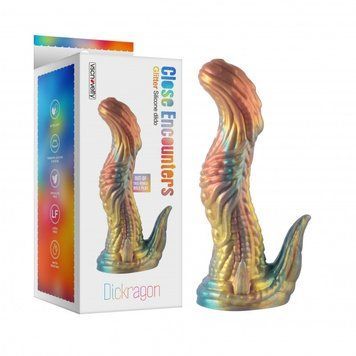 Фаллоимитатор пришельца Glitter Silicone Dildo Dickragon &mdash;  фото товара 1