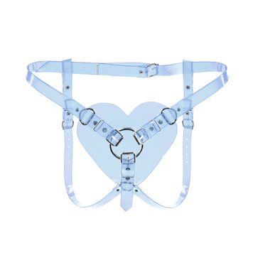 Трусики Серце для страпону Feral Feelings - Hearts Strap-on Belt Trasparent,  - 1